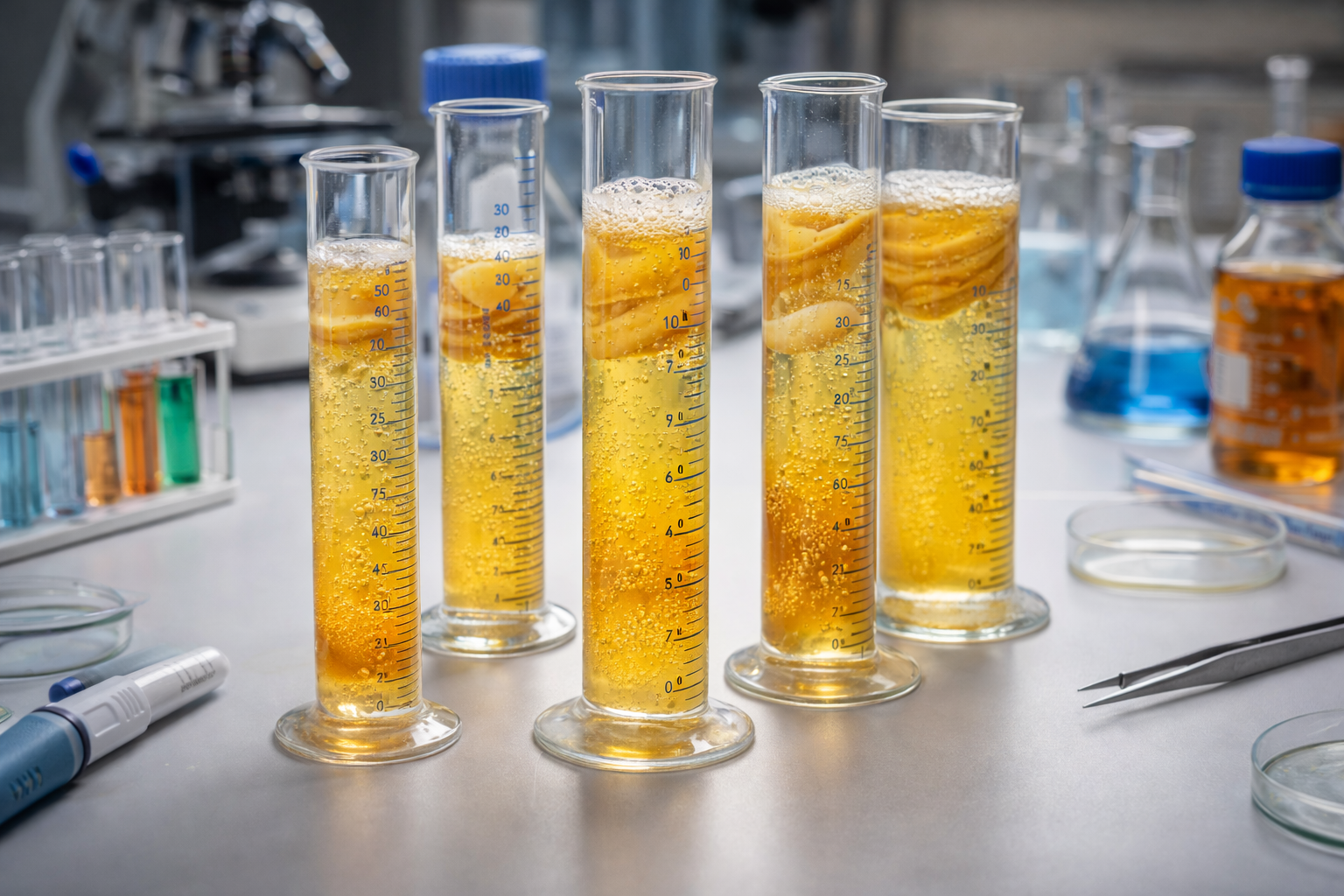 ensayos laboratorio kombucha bacterias