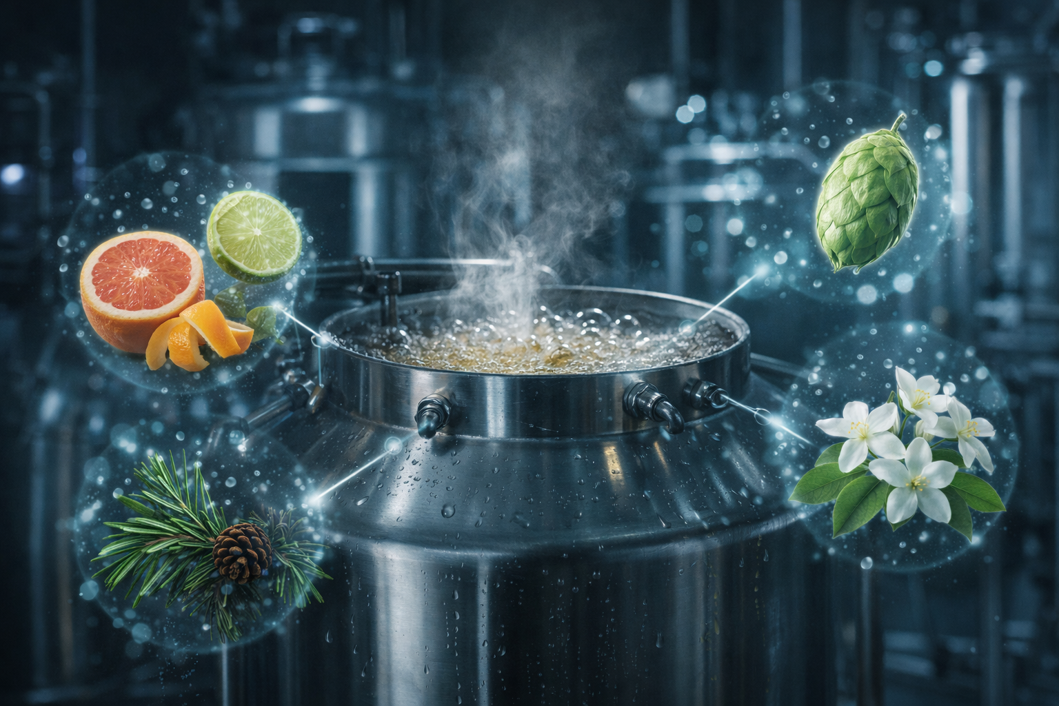 un fermentador y terpenos