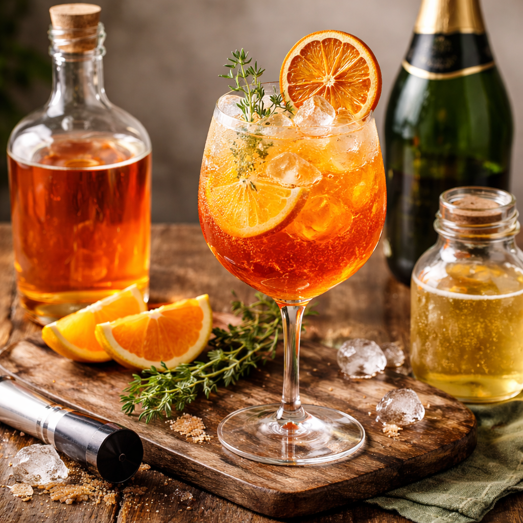 cocteles con kombucha, versión spritz