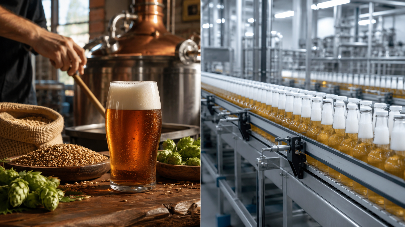 cerveza artesanal vs industrial