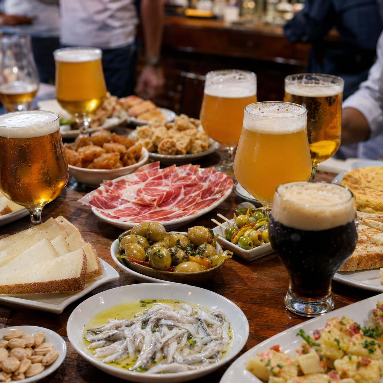 cerveza y tapas, nunca falla