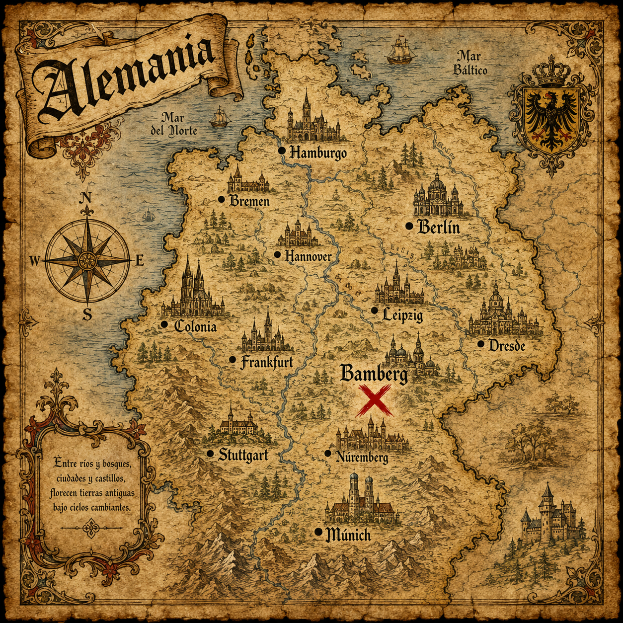mapa medieval bamberg