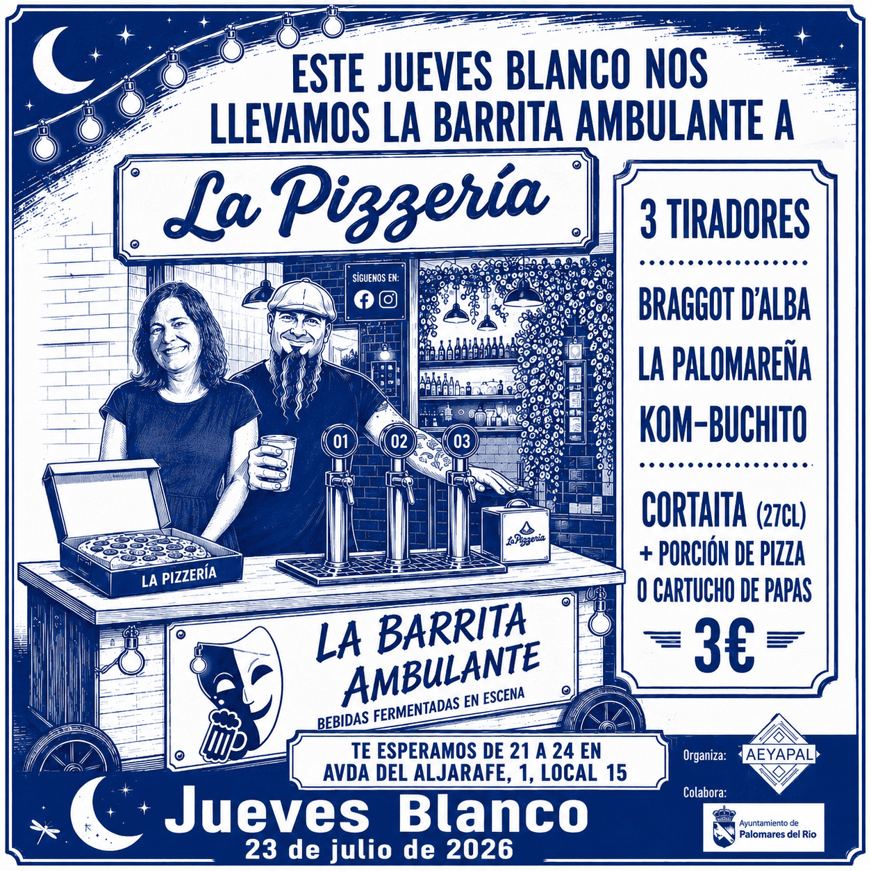 cartel jueves blanco palomares del rio fermentaljarafe