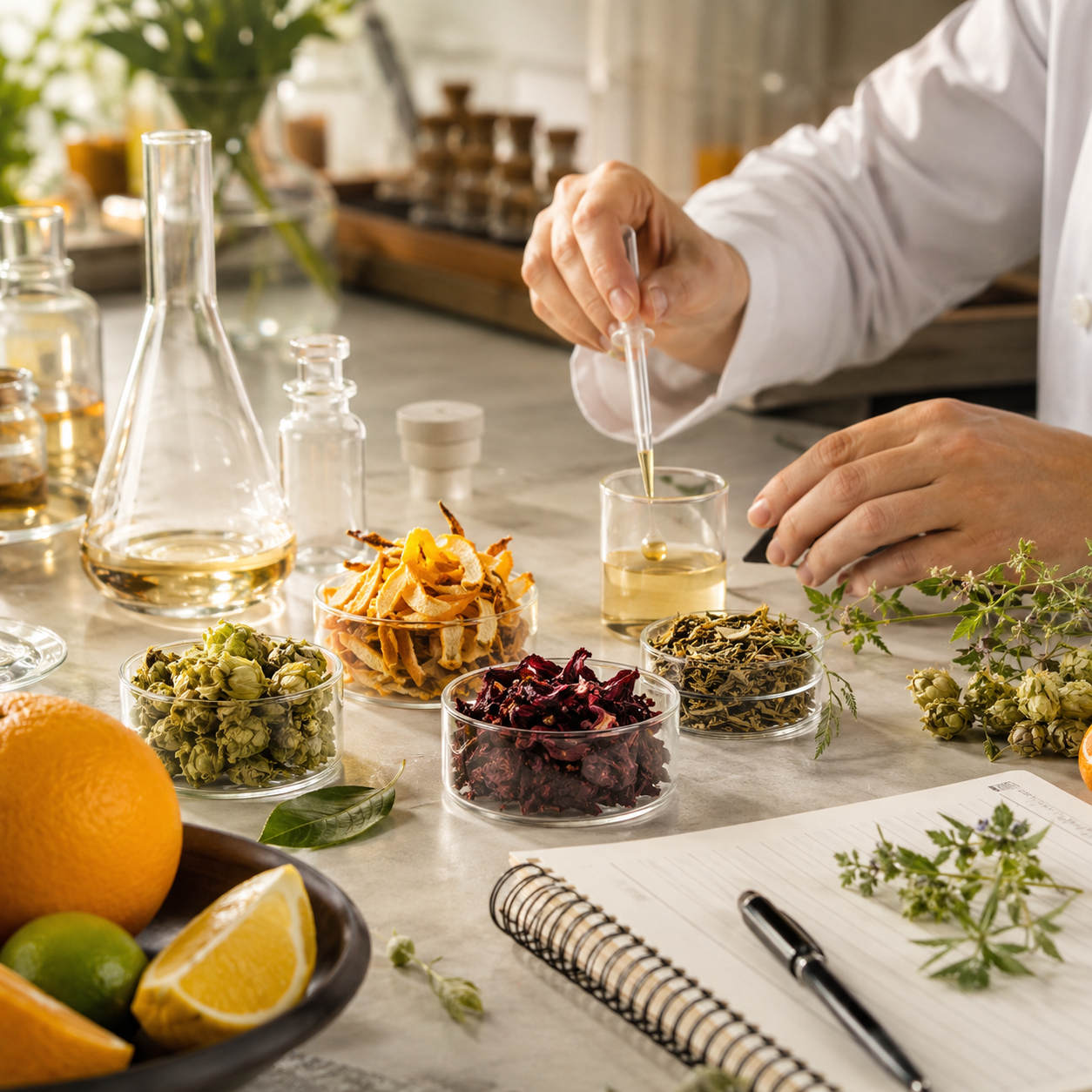 Investigación alimentaria sobre las propiedades de los terpenos