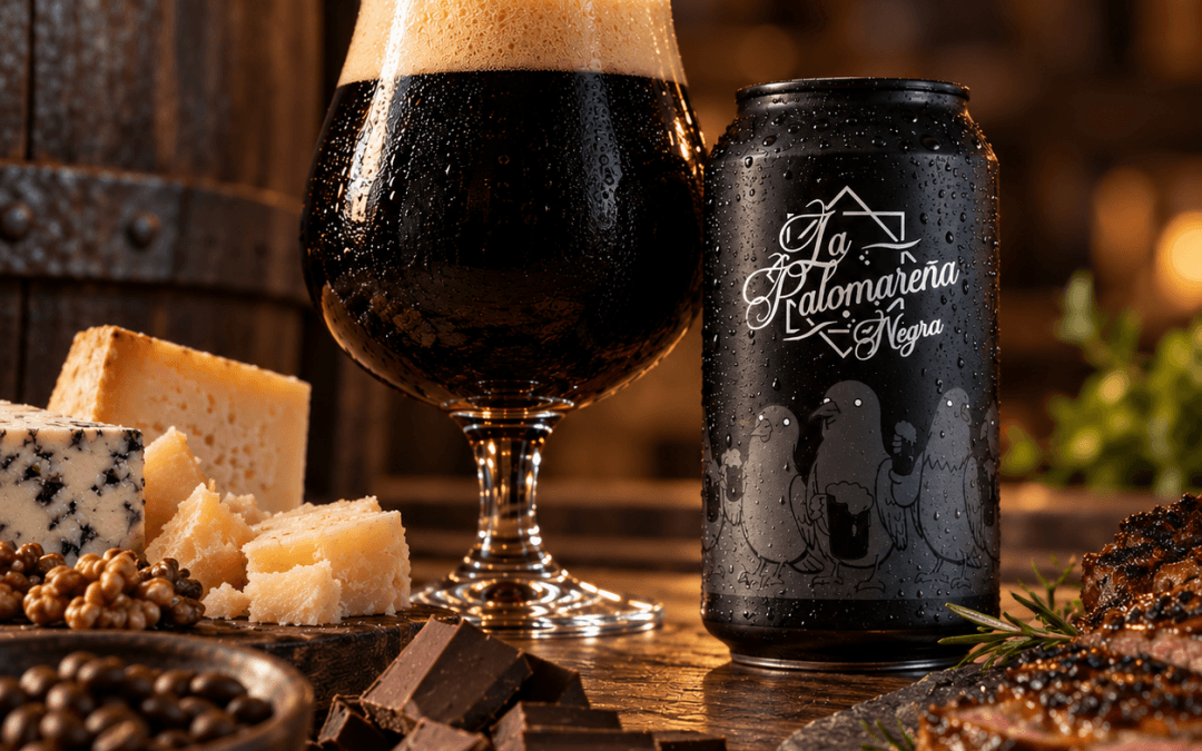 La Palomareña Negra cerveza artesanal de Palomares del Río