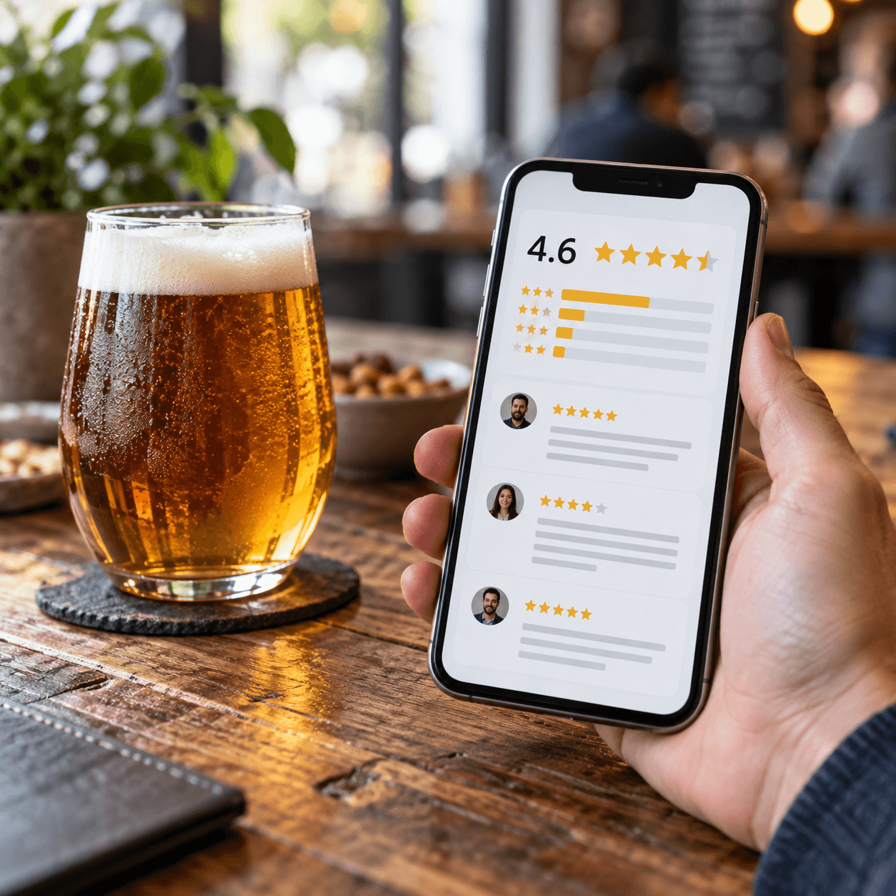 reseñas de cerveza en google